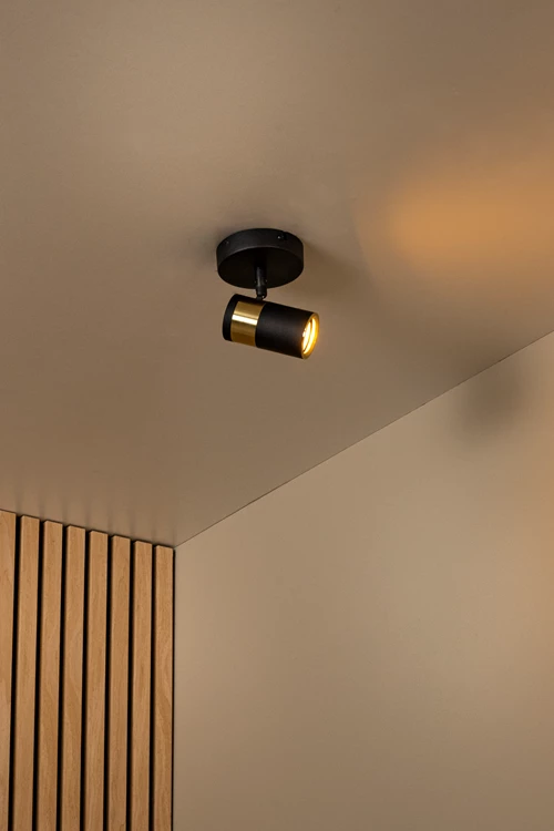 Lucide GORIK - Foco de techo - 1xGU10 - Negro - ambiente 1